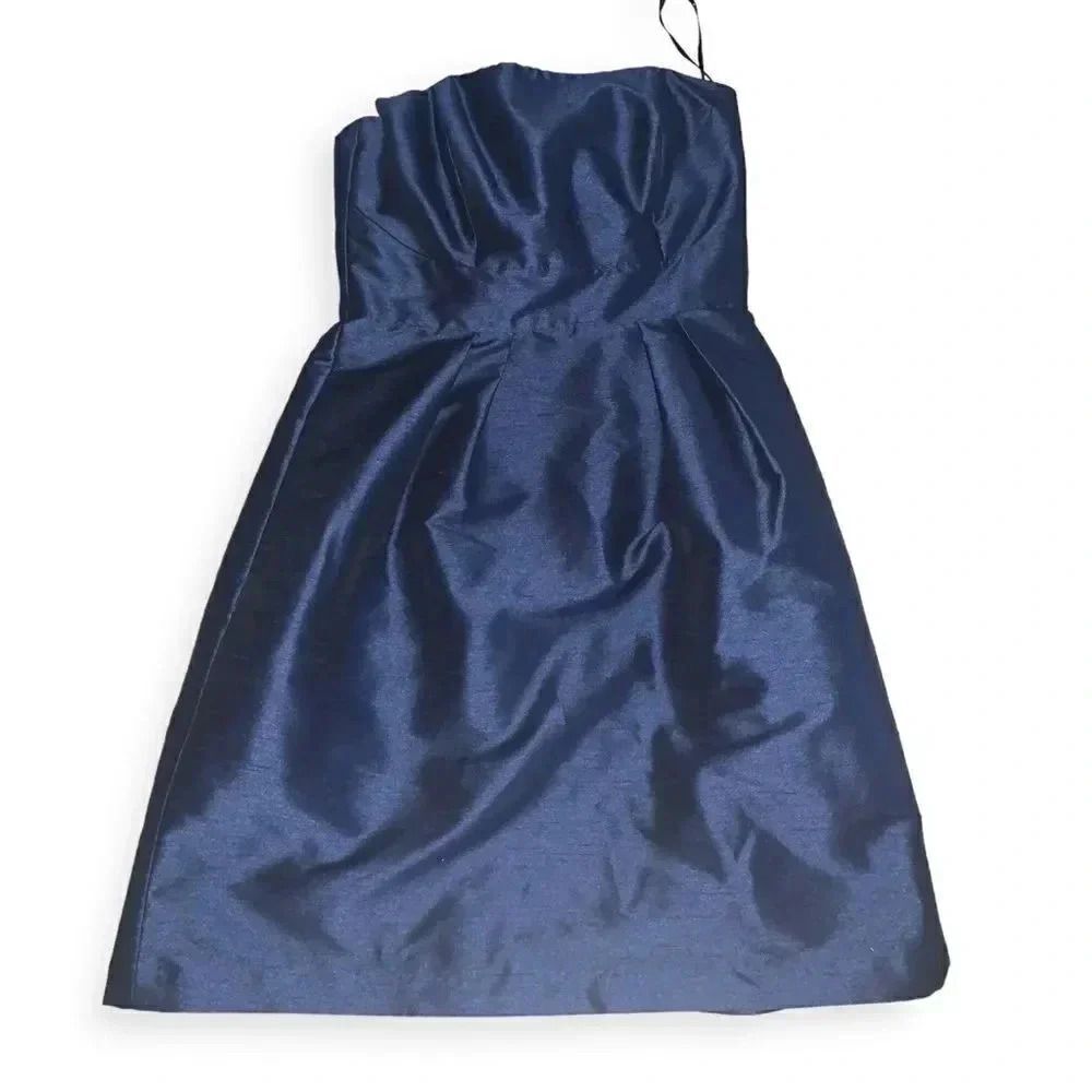 Alfred Sung strapless satin twill bow dress